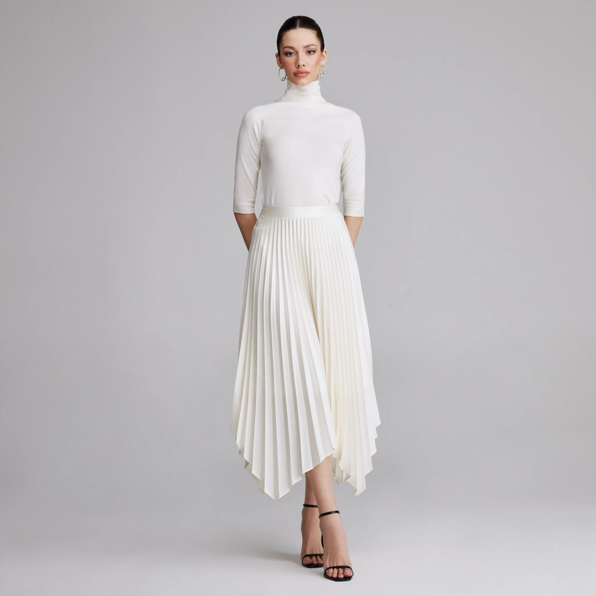 Asymmetrical Pleated Skirt - Image 4