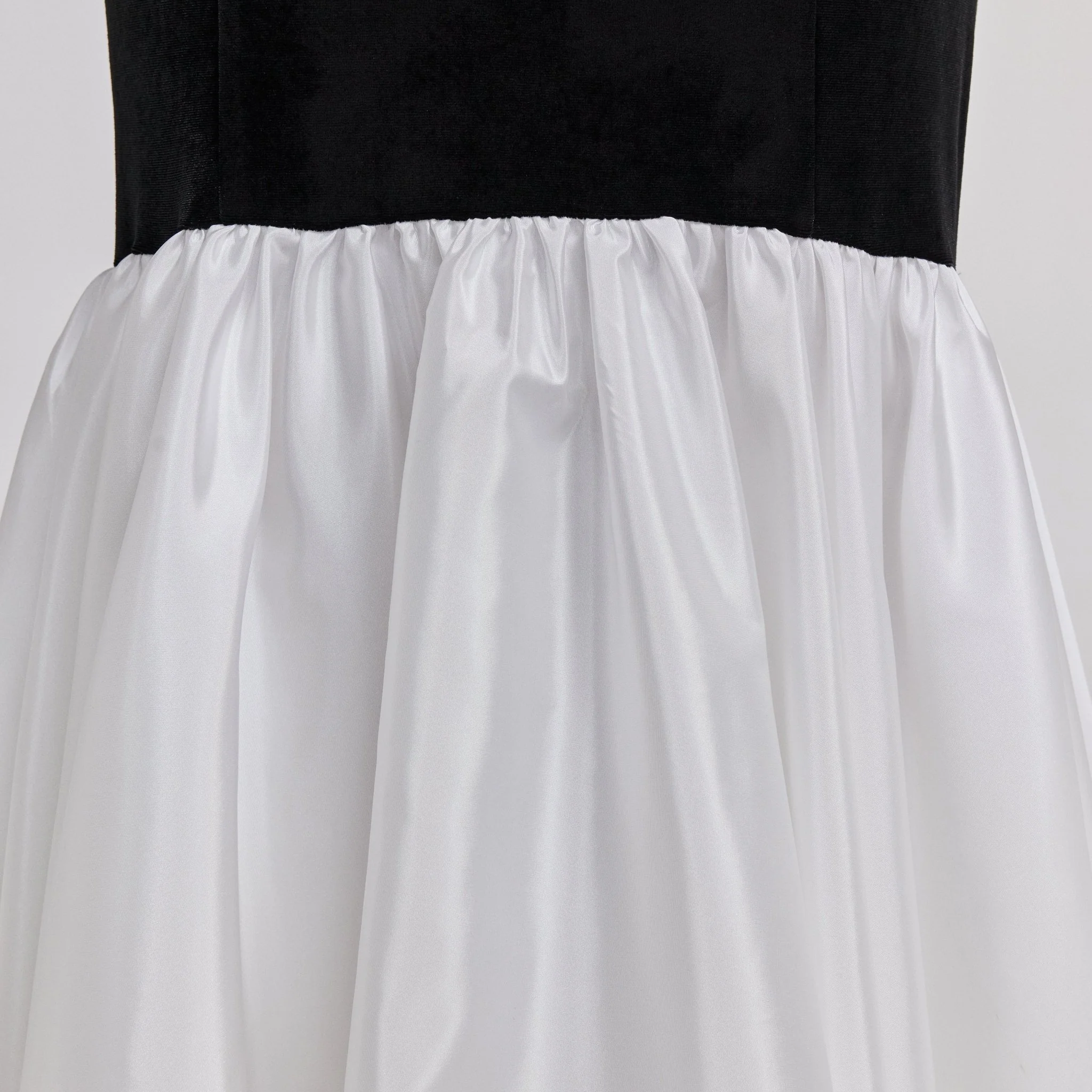 Black Velvet Off Shoulder Maxi Dress with White Ruffles - Image 5