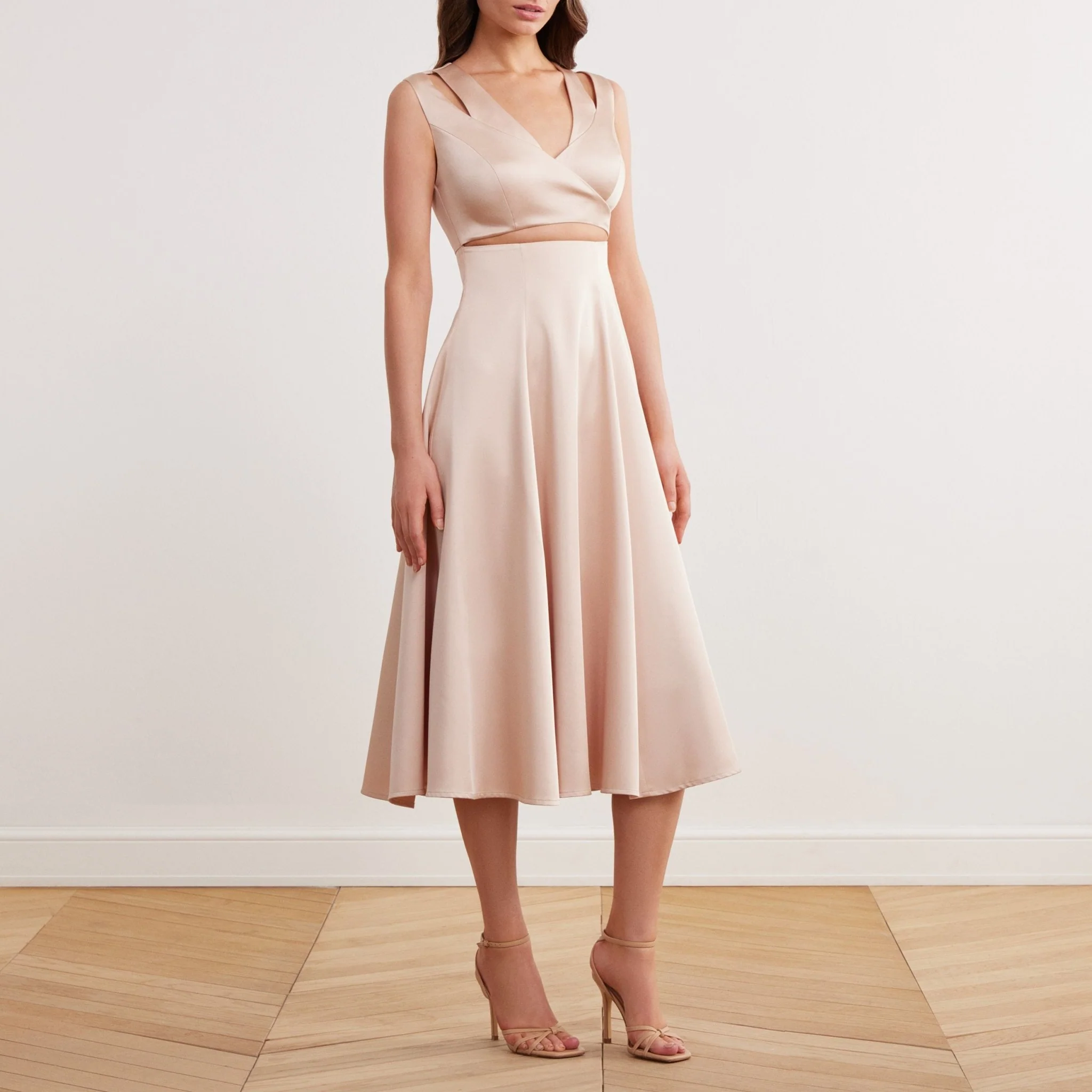 Cut Out A Line Midi Dress - Image 3