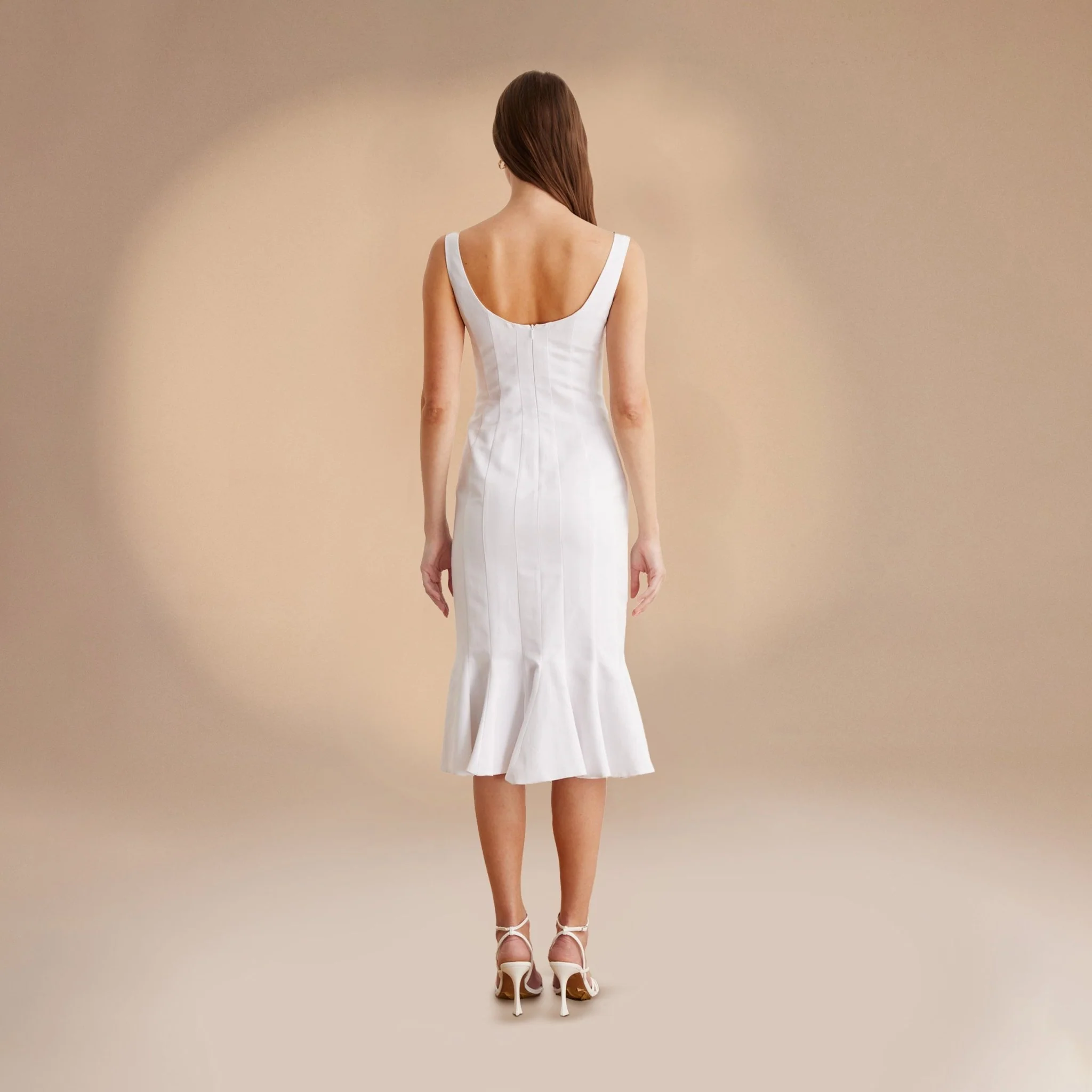 Fitted Bodycon Midi Dress in Cotton-blend - Image 7