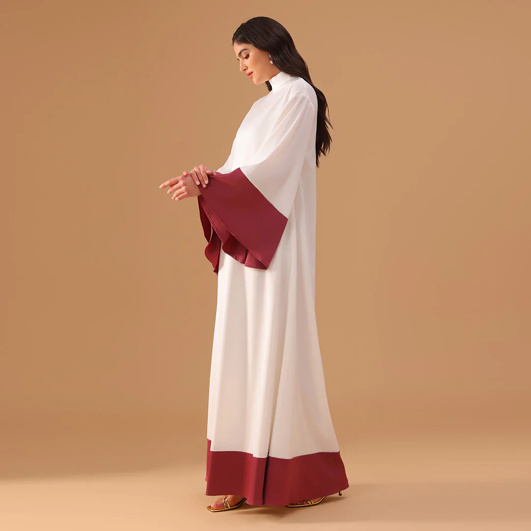 Long sleeve Printed Satin Dress - Image 3