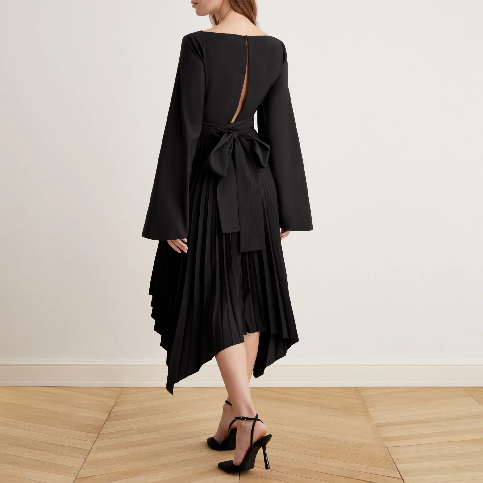 Long Sleeve Wrap Midi Dress - Image 3