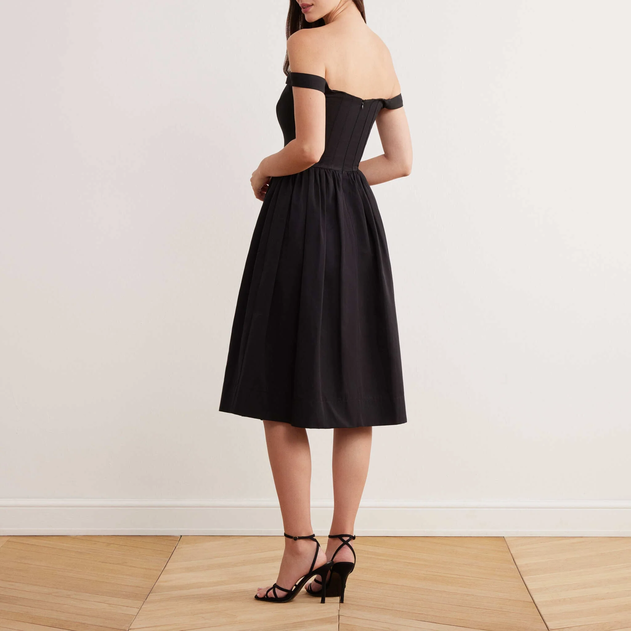 Off Shoulder Corset Midi Dress - Image 3