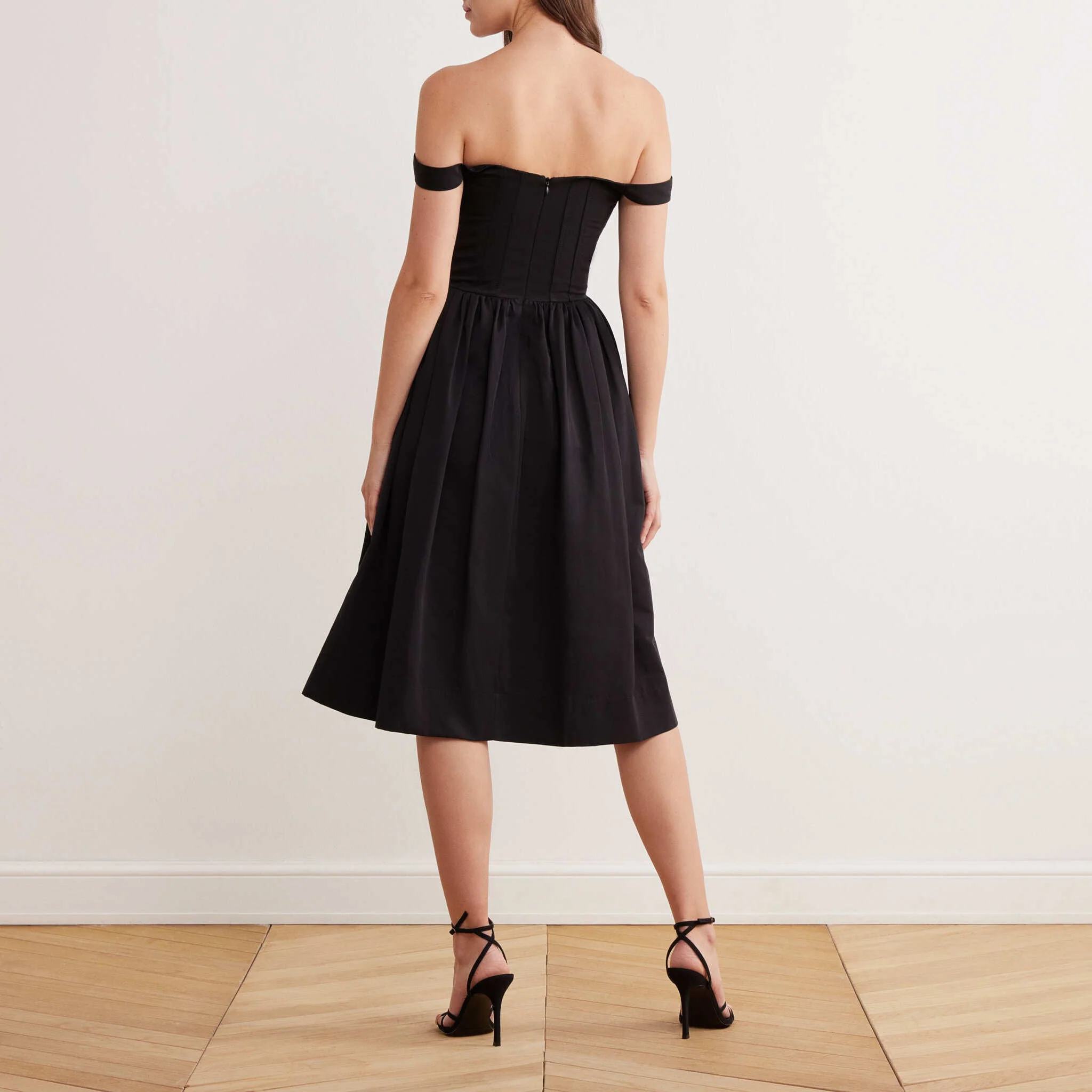 Off Shoulder Corset Midi Dress - Image 4