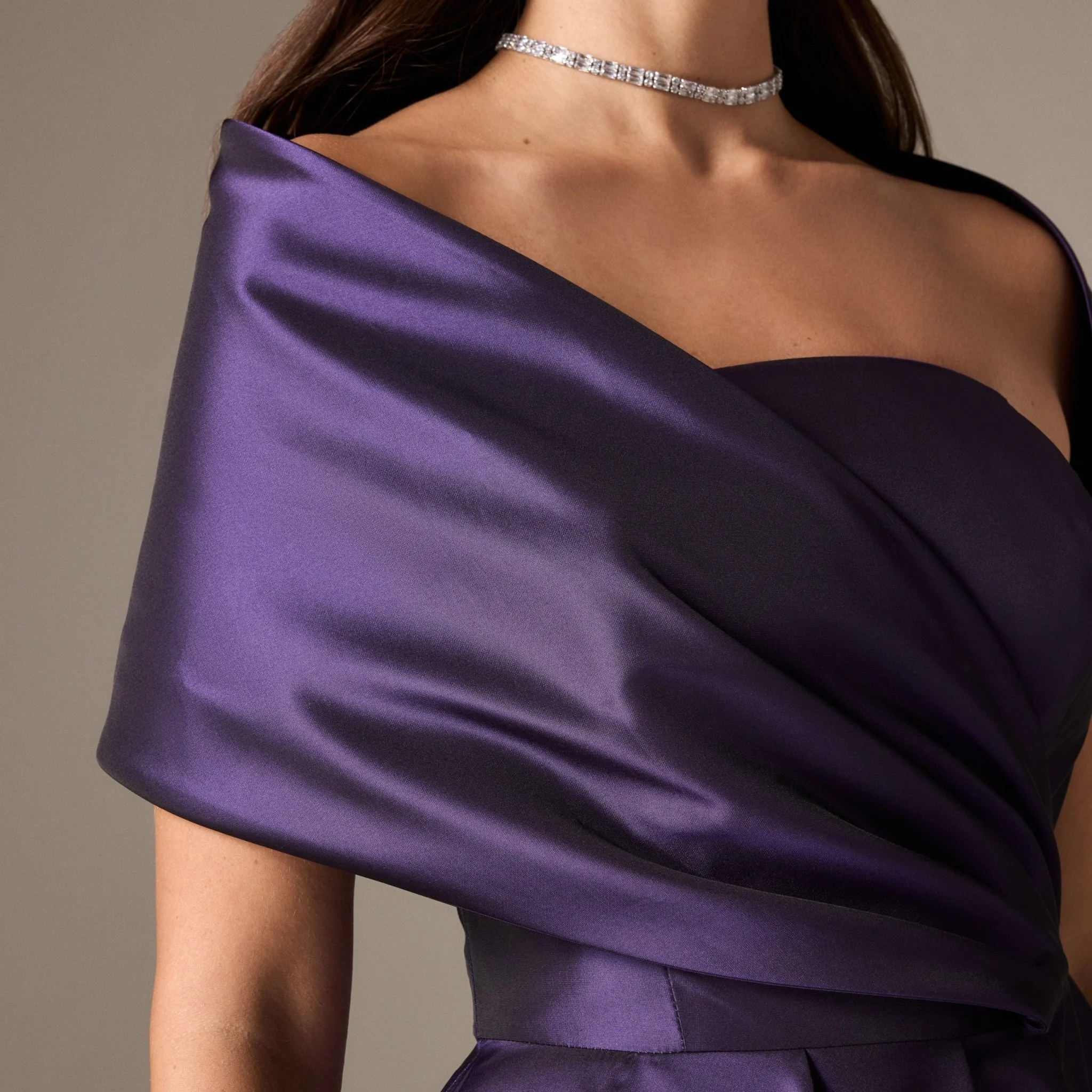 Off Shoulder Taffeta Maxi Dress - Image 3