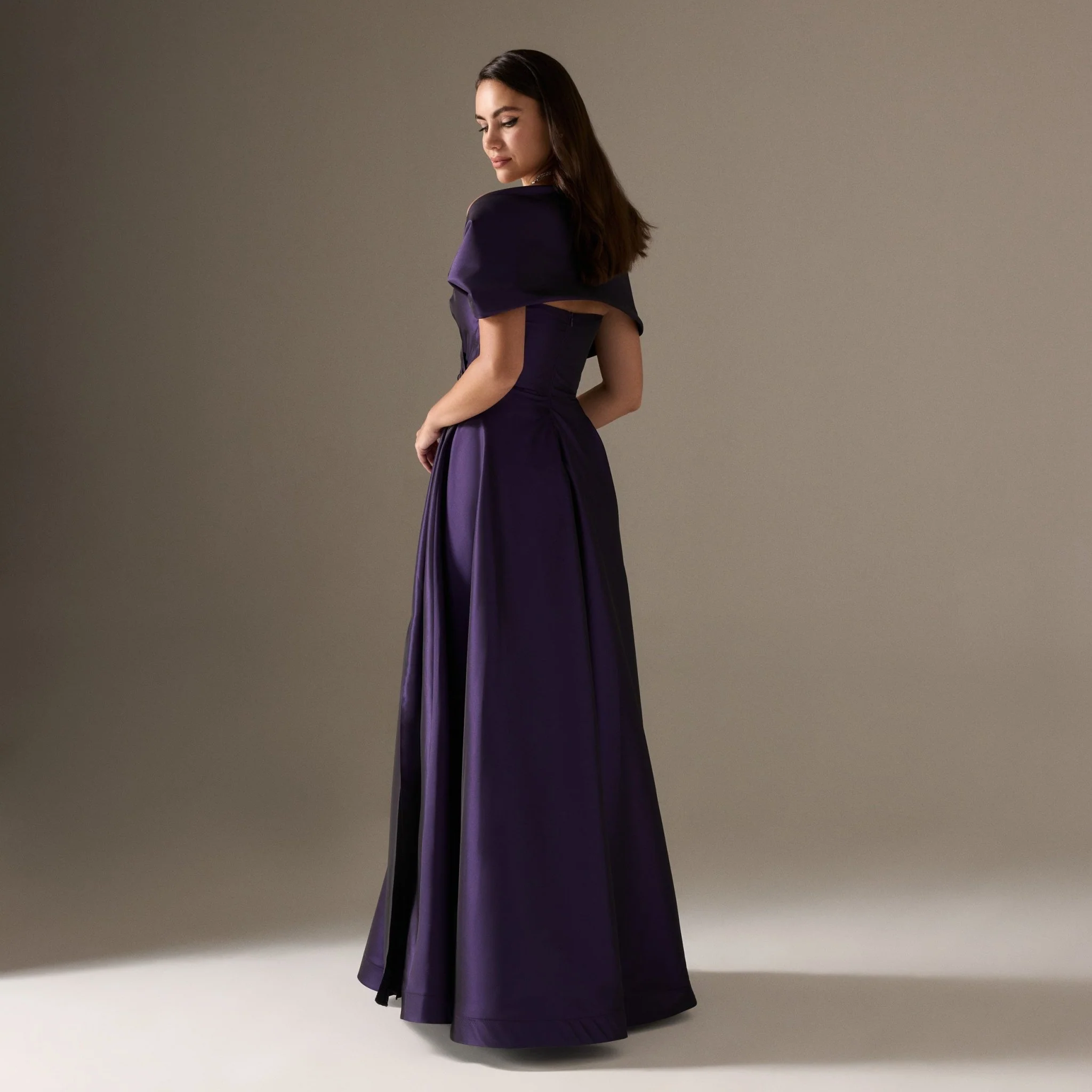 Off Shoulder Taffeta Maxi Dress - Image 4