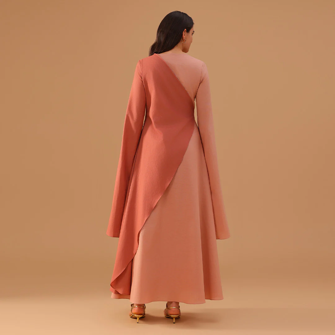 Pink Wrap Linen Cotton Maxi Dress - Image 7