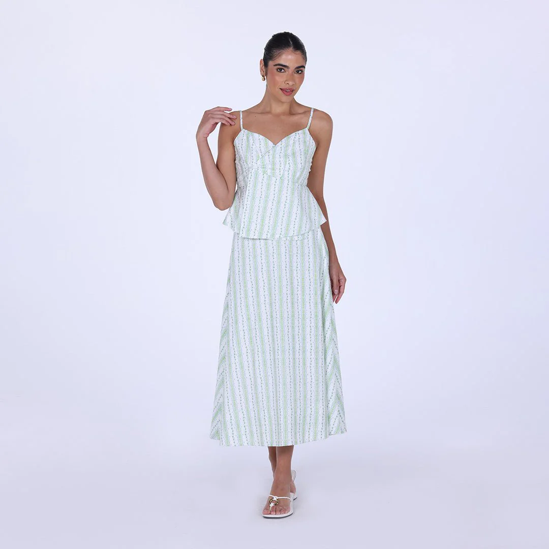 Printed Twill A-Line Skirt - Image 3