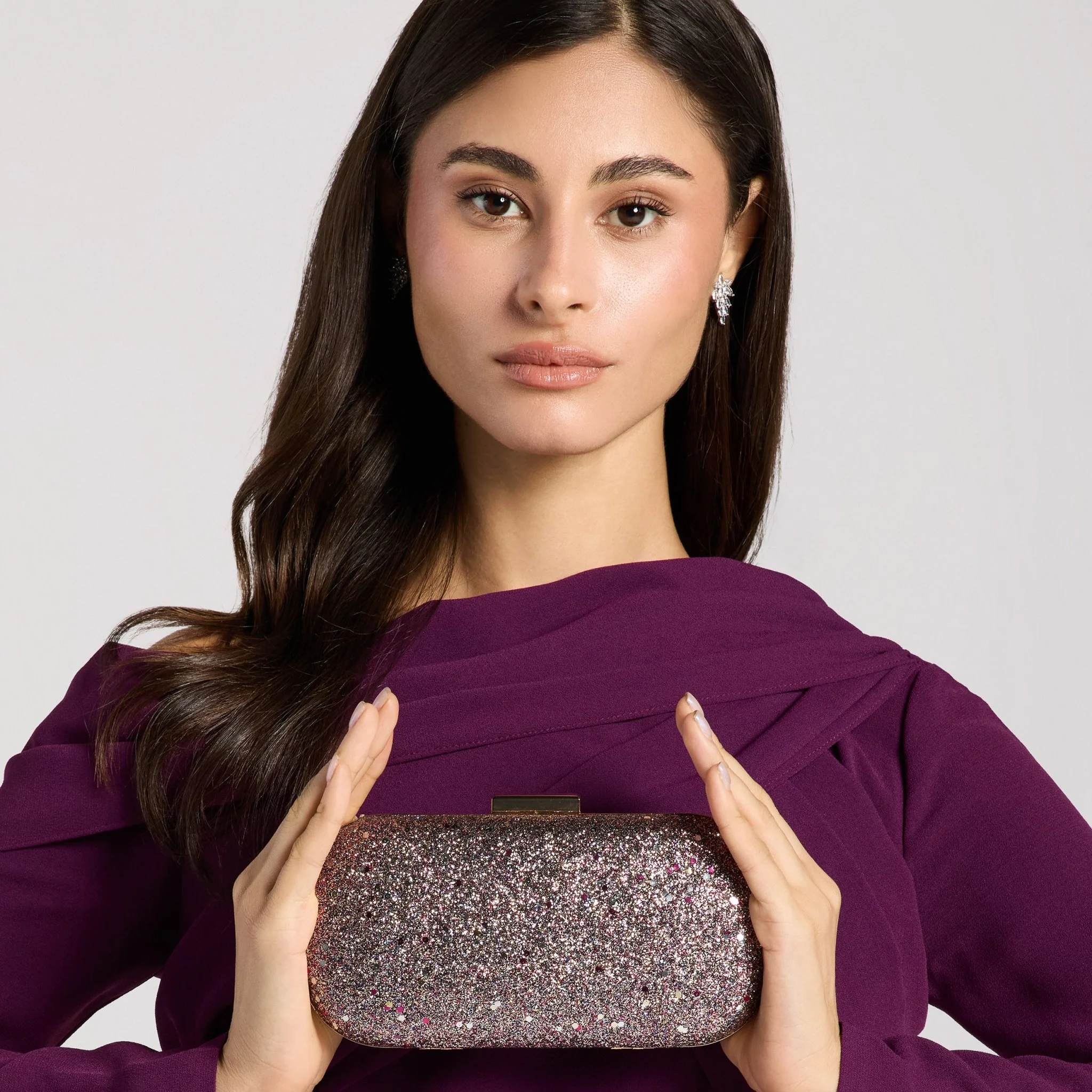 Purple Glitter Clutch - Image 3