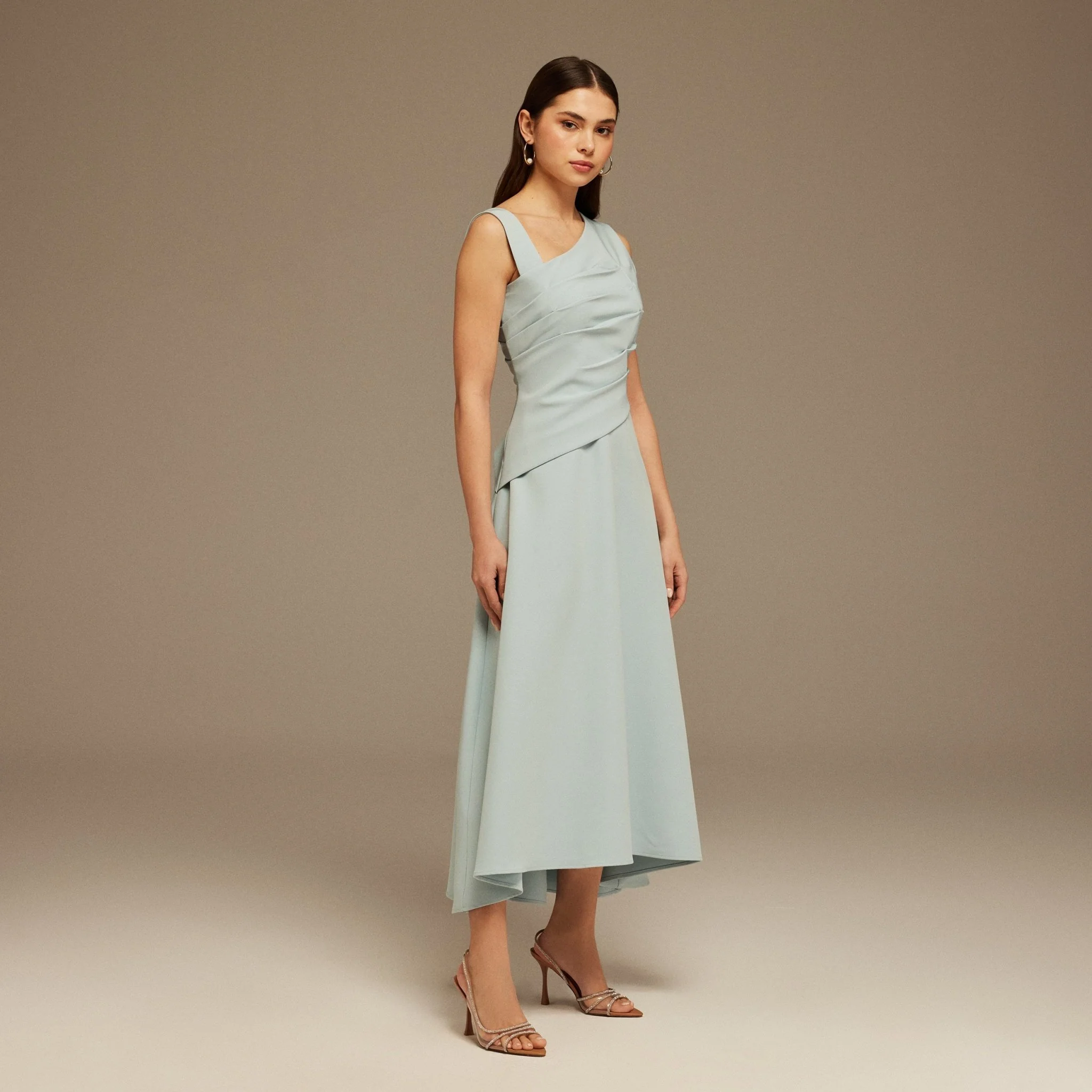 Sleeveless Aline Crepe Maxi Dress - Image 3