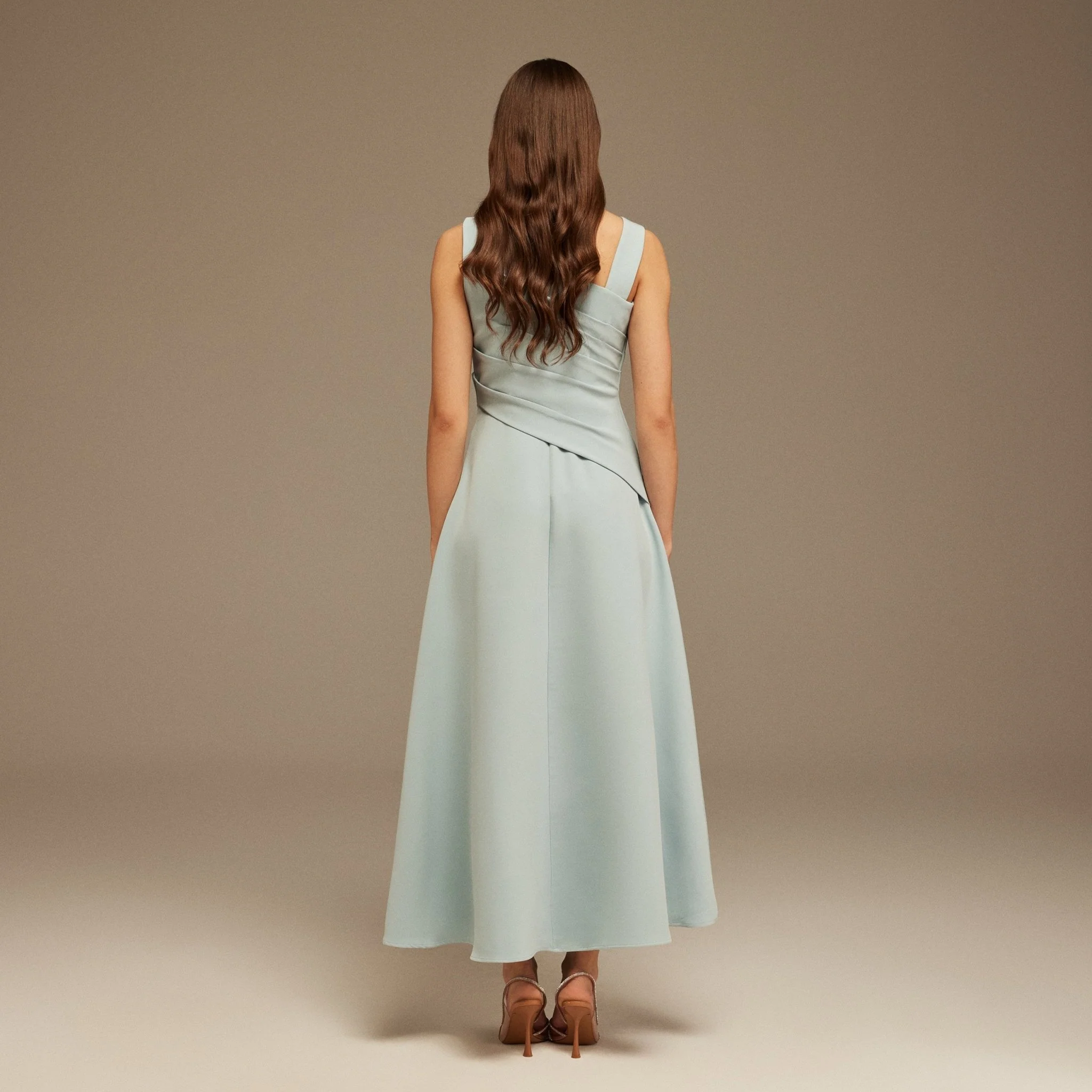 Sleeveless Aline Crepe Maxi Dress - Image 4