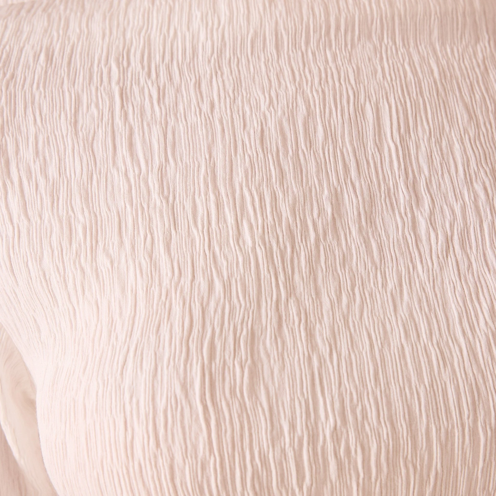 Off White Textured Crepe Long Sleeve Top - Image 3