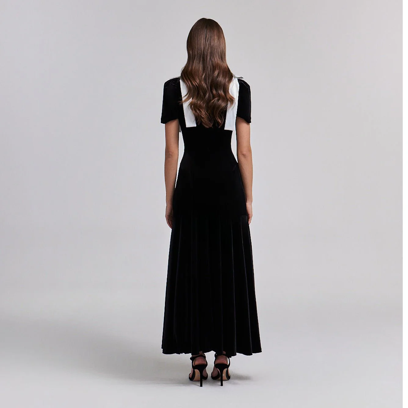 Velvet Puff Sleeve Maxi Dress - Image 4