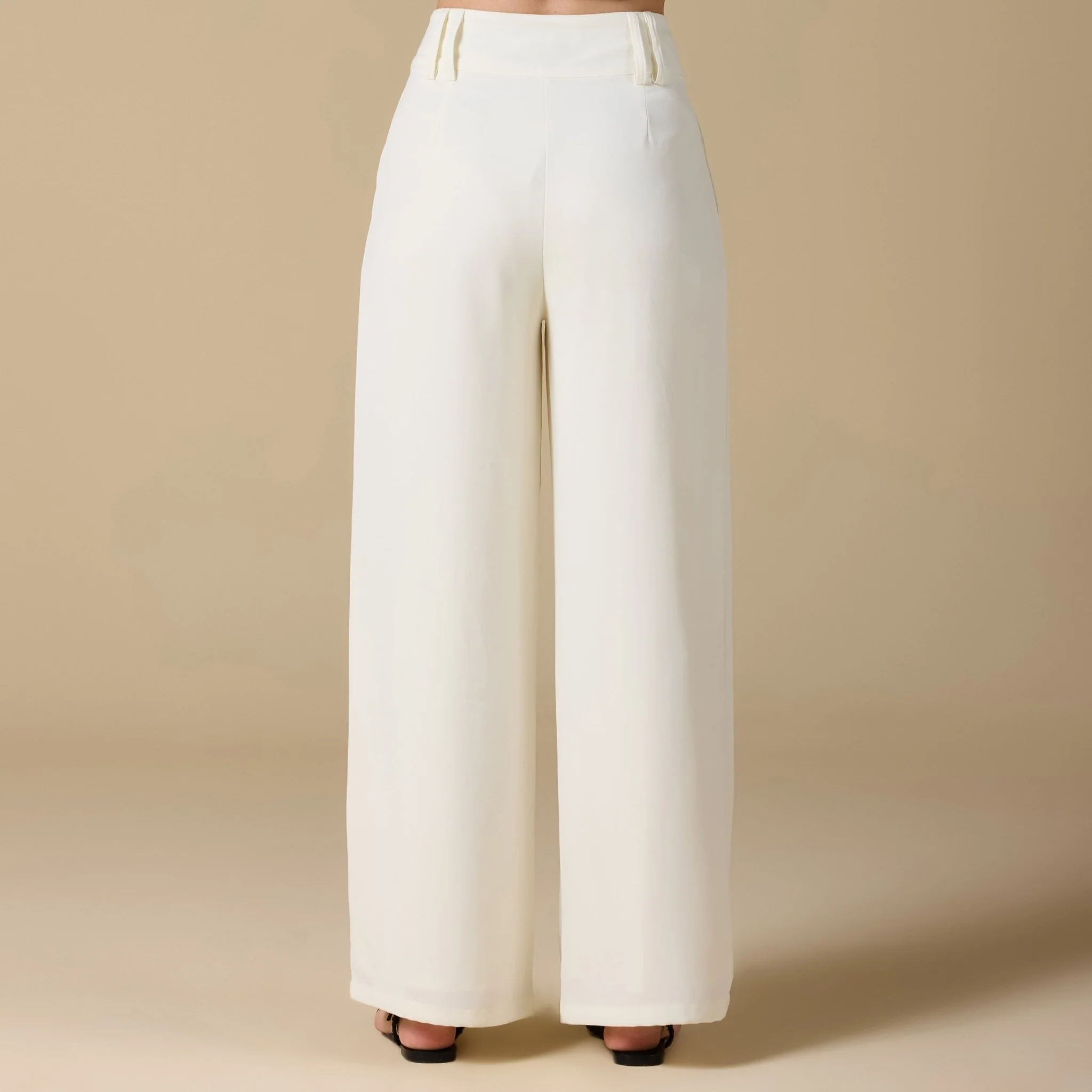 Wide Leg Pleated Pants - Image 4