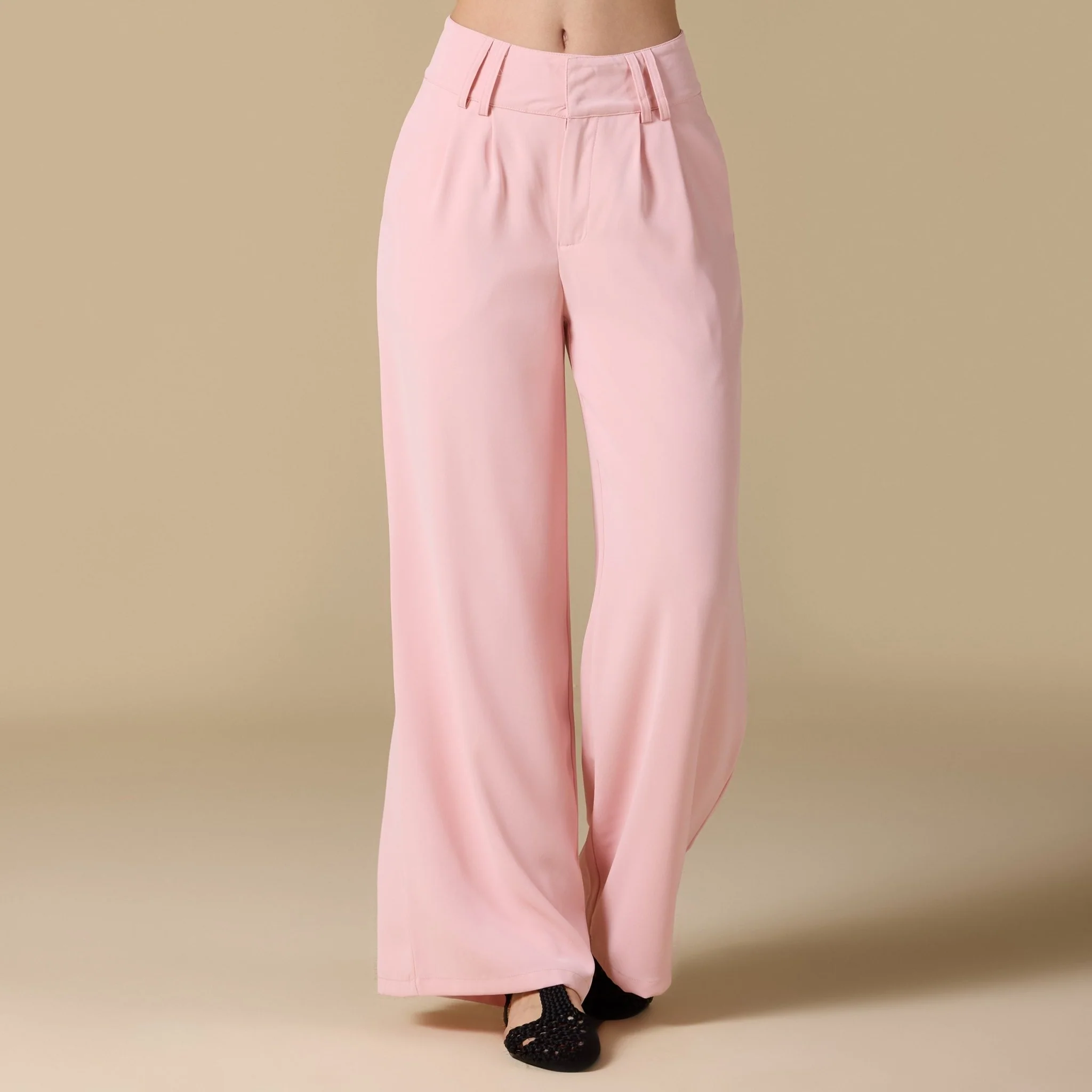 Wide Leg Pleated Pants - Image 5