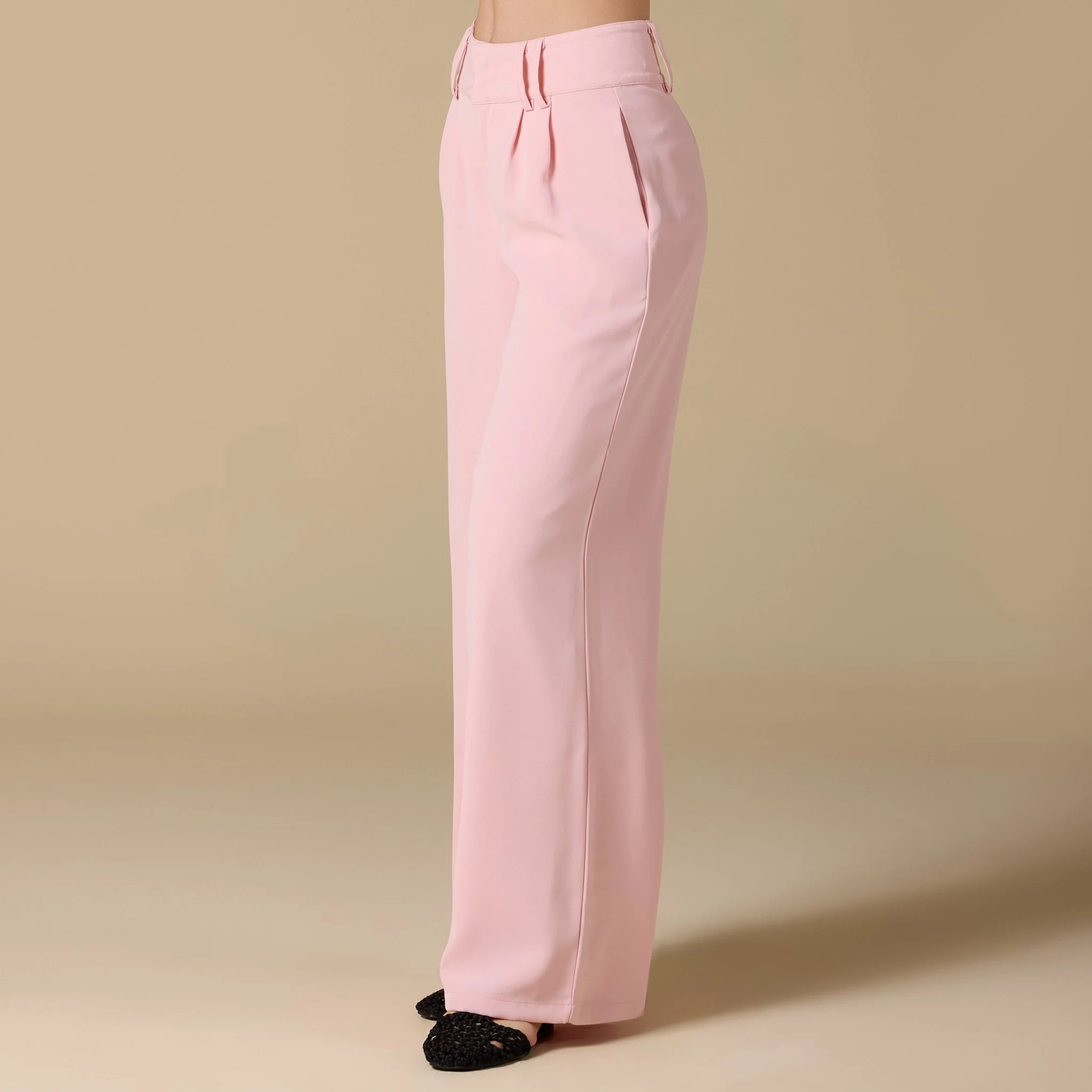 Wide Leg Pleated Pants - Image 6